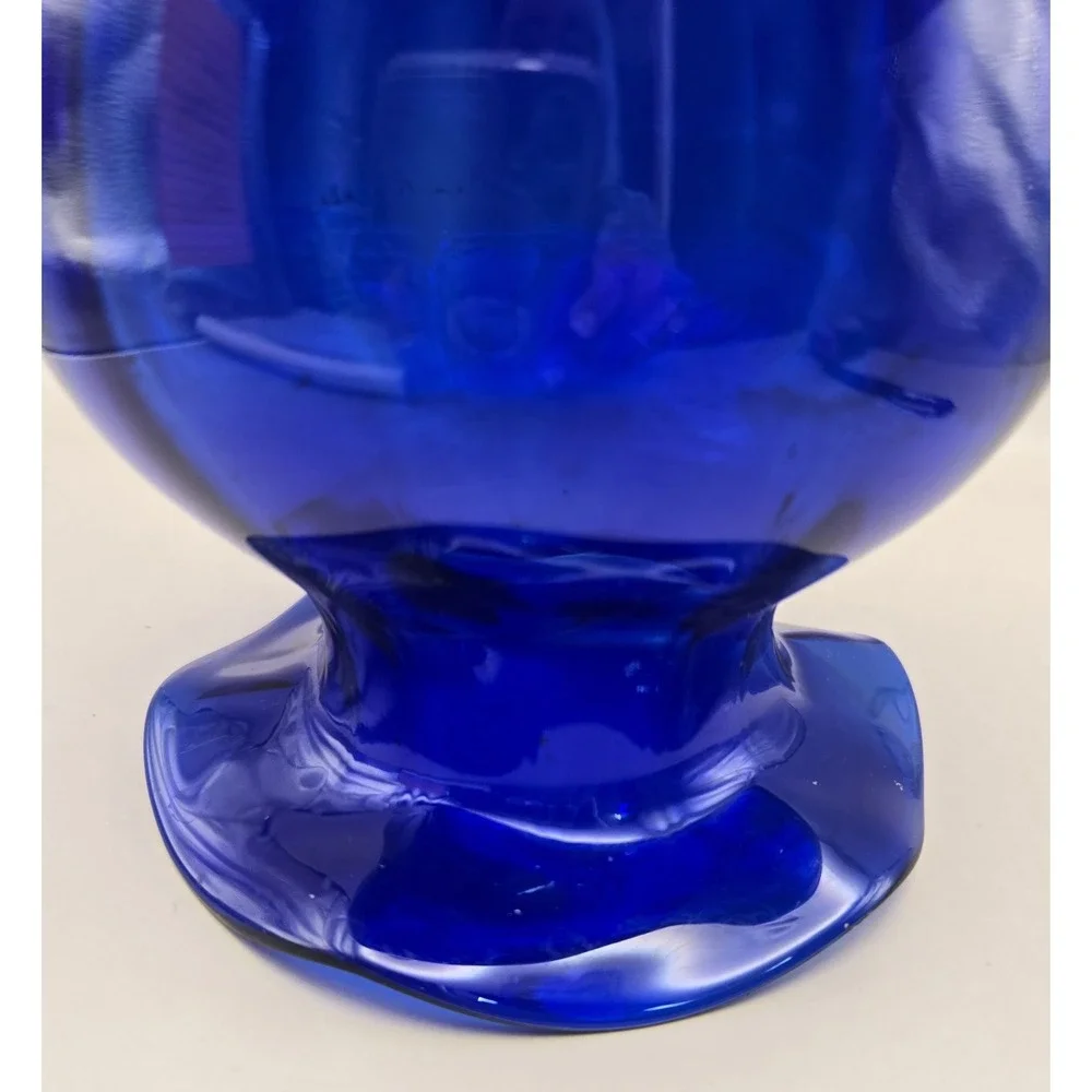 Vintage Indiana Glass Vase Cobalt Blue 